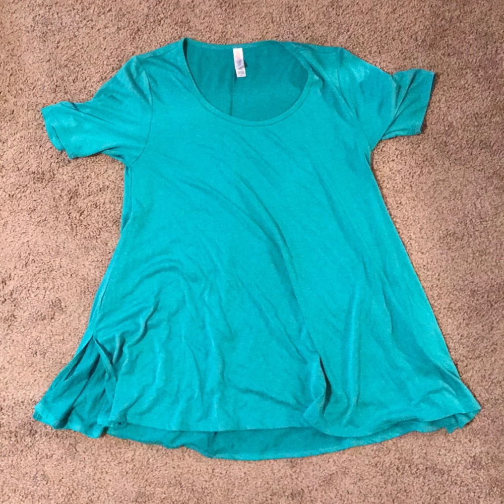 NWOT LuLaRoe Perfect Tee XS- teal/green SOLID